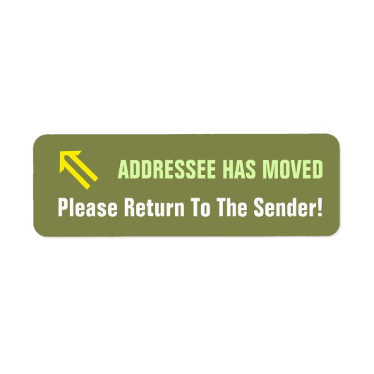 "Bitte zurück zum Absender!" Labels (Vorne)