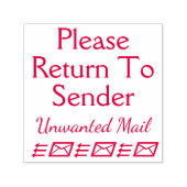 "Bitte zurück zum Absender" "unerwünschte Post" Permastempel (Design)