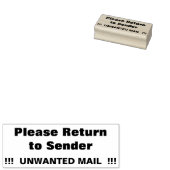 "Bitte zurück zum Absender" "UNWANTED MAIL" Gummistempel (Stempel)
