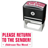 "BITTE ZURÜCK ZUM SENDER!" Briefmarke Permastempel (Beispiel)