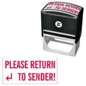 "BITTE ZURÜCK ZUM SENDER!" Briefmarke Permastempel (Beispiel)