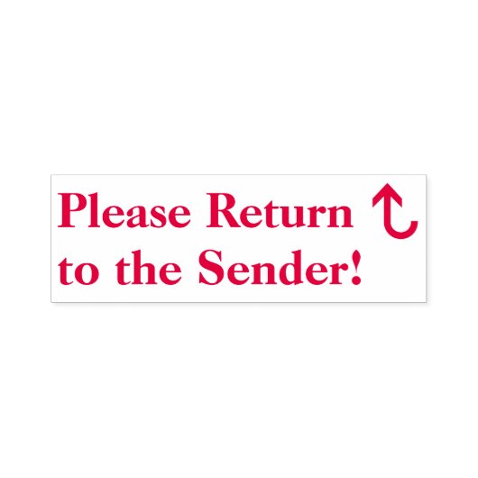 "Bitte zurück zum Sender!" Briefmarke Permastempel (Design)