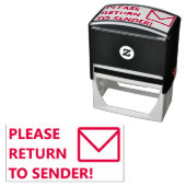 "BITTE ZURÜCK ZUM SENDER!" Briefmarke Permastempel (Beispiel)