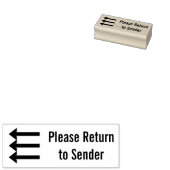 "Bitte zurück zum Sender" Gummi-Briefmarke Gummistempel (Stempel)