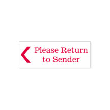 "Bitte zurück zum Sender" Gummi-Briefmarke