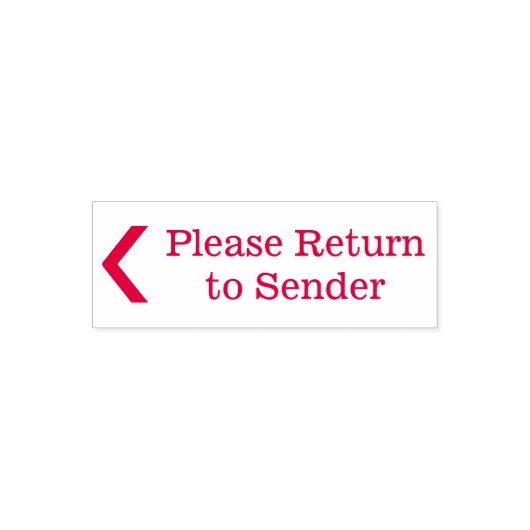 "Bitte zurück zum Sender" Gummi-Briefmarke Permastempel (Design)