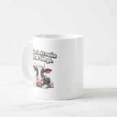 Bitte zwing mich nicht, Dinge zu tun. Lustige Kuh Kaffeetasse (Vorderseite Links)