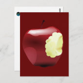 Bitten Apple Postkarte (Vorne/Hinten)