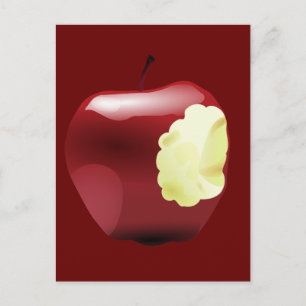 Bitten Apple Postkarte