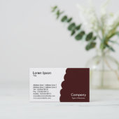 Bitten - Dunkelbraun Visitenkarte (Stehend Vorderseite)