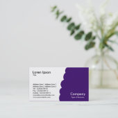 Bitten - Dunkle Violette Visitenkarte (Stehend Vorderseite)