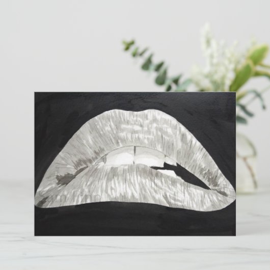 Bitten Lippen Einladung (Stehend Vorderseite)