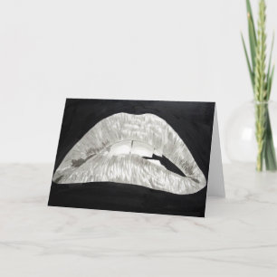 Bitten Lips Greeting Card Karte