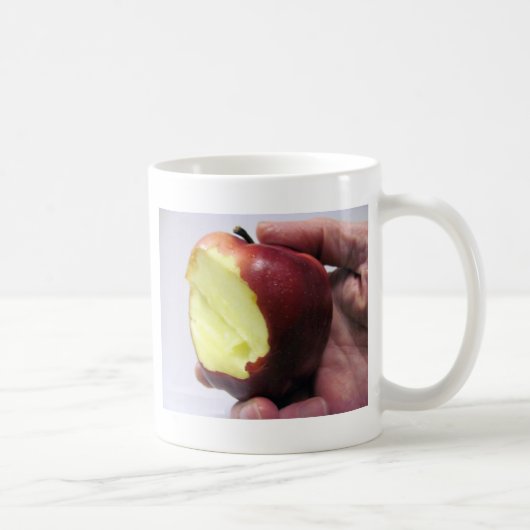 Bitten Red Apple Kaffeetasse (Rechts)