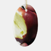 Bitten Red Apple Keramikornament (Rechts)