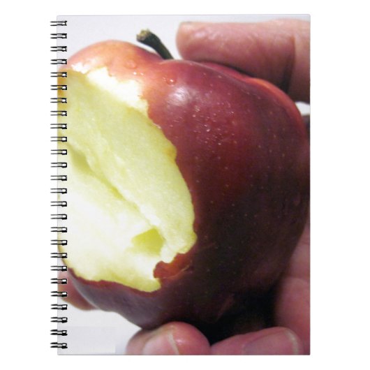 Bitten Red Apple Notizblock (Vorderseite)