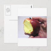 Bitten Red Apple Postkarte (Vorne/Hinten)