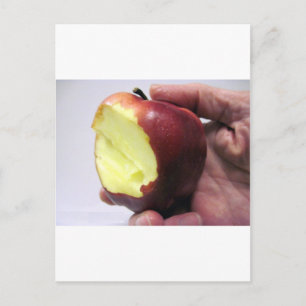 Bitten Red Apple Postkarte