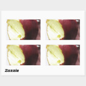 Bitten Red Apple Rechteckiger Aufkleber (Blatt)