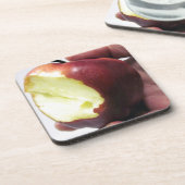 Bitten Red Apple Untersetzer (Linke Seite)