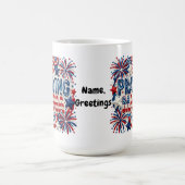 Bittende Mutter Patriotischer Kunstdruck Rot, Wei Kaffeetasse (Mittel)