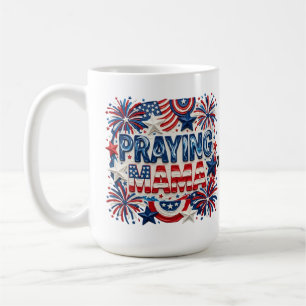 Bittende Mutter Patriotischer Kunstdruck Rot, Wei Kaffeetasse