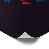 Bittende Mutter Patriotischer Kunstdruck Rot, Wei Poster (Ecke)