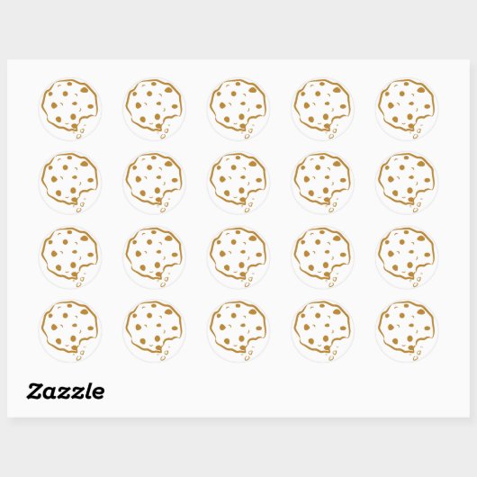 Bittenschokolade Chip Cookie Sticker (Blatt)