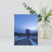 Bitter Blue Mountain Winter Wanderung Postkarte (Stehend Vorderseite)