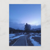 Bitter Blue Mountain Winter Wanderung Postkarte (Vorderseite)