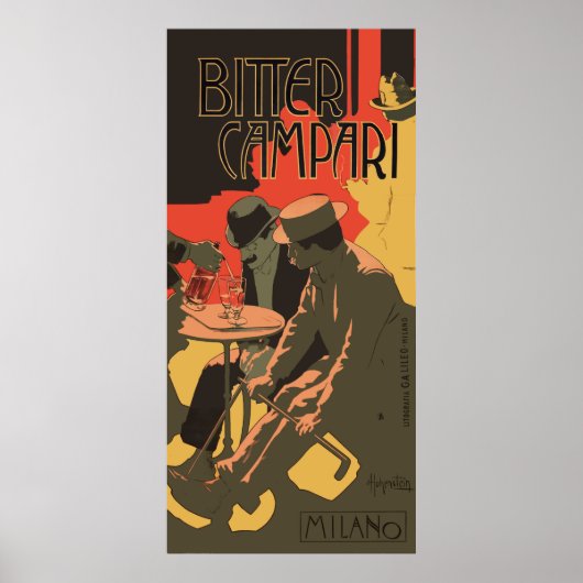 Bitter Campari von Adolfo Hohenstein Poster (Vorne)