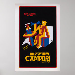 Bitter Campari von Fortunato Depero Vintage Poster