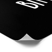 Bitter Chocolate Funny Candy Pun Dark BG Poster (Ecke)