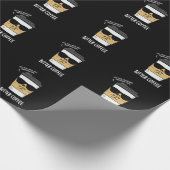 Bitter Coffee Funny Drink Pun Dark BG Geschenkpapier (Ecke)