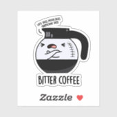 Bitter Coffee Funny Food Puff Aufkleber (Blatt)