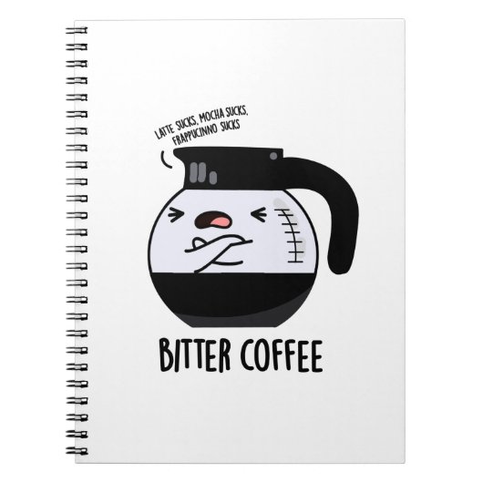 Bitter Coffee Funny Food Puff Notizblock (Vorderseite)