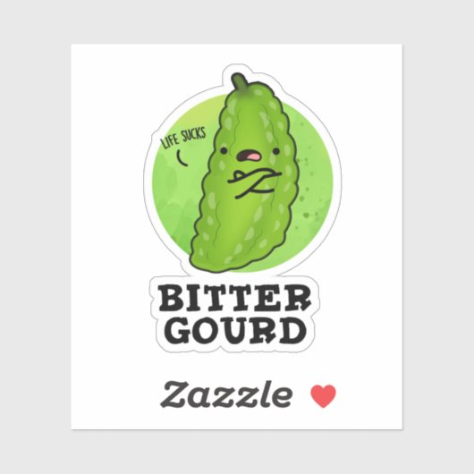 Bitter Gourd Funny Veggie Pun Aufkleber (Blatt)