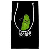 Bitter Gourd Funny Veggie Pun Dark BG Kleine Geschenktüte (Vorderseite)