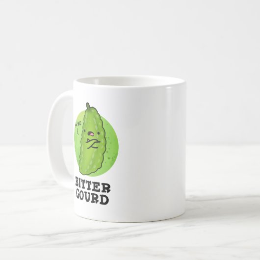 Bitter Gourd Funny Veggie Pun Kaffeetasse (Vorderseite Links)