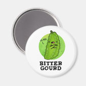 Bitter Gourd Funny Veggie Pun Magnet (Vorderseite/Rückseite)