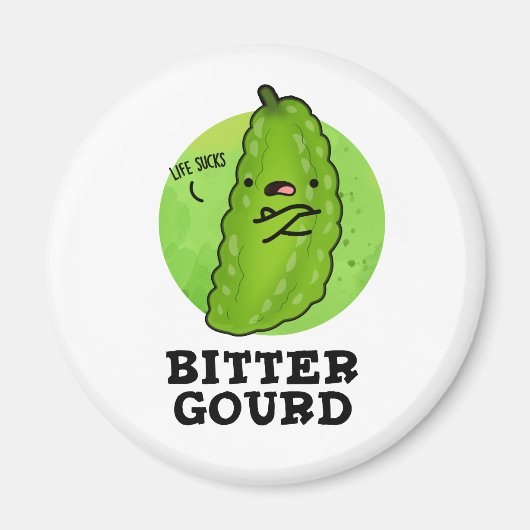 Bitter Gourd Funny Veggie Pun Magnet (Vorne)