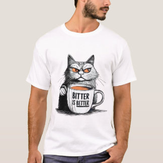 Bitter ist besser - kühne Kaffee-Zitat-Design T-Shirt