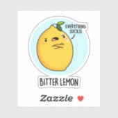 Bitter Lemon Funny Fruit Pun Aufkleber (Blatt)