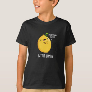 Bitter Lemon Funny Fruit Pun Dark BG T-Shirt