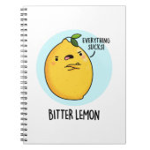 Bitter Lemon Funny Fruit Pun Notizblock (Vorderseite)