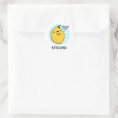 Bitter Lemon Funny Fruit Pun Runder Aufkleber (Tasche)