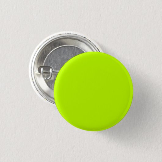 Bitter Limone Solid-Farbe Button (Vorne & Hinten)