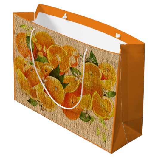 Bitter Orange aus Capri (Cretonne Edition) Große Geschenktüte (Rückseite Schrägansicht)