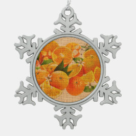 Bitter Oranges from Capri (Cretonne Edition) Schneeflocken Zinn-Ornament