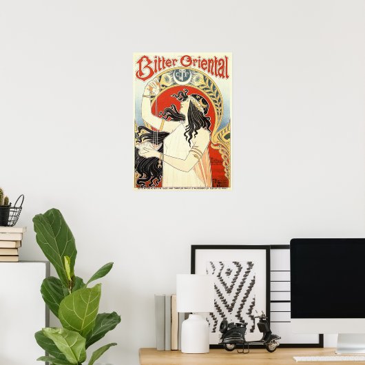 BITTER ORIENTAL Privat Livemont Altes Jugendstil Poster (Heimbüro)
